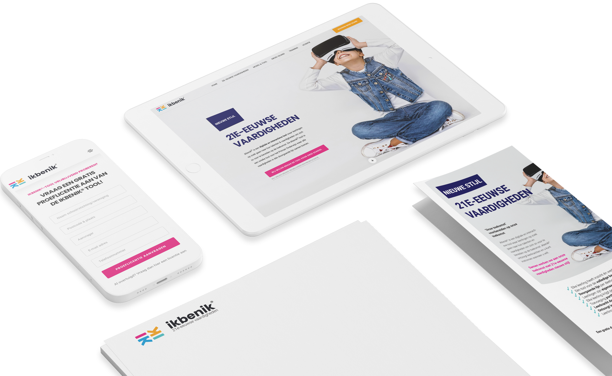 een tablet met een afbeelding van een persoon op het scherm